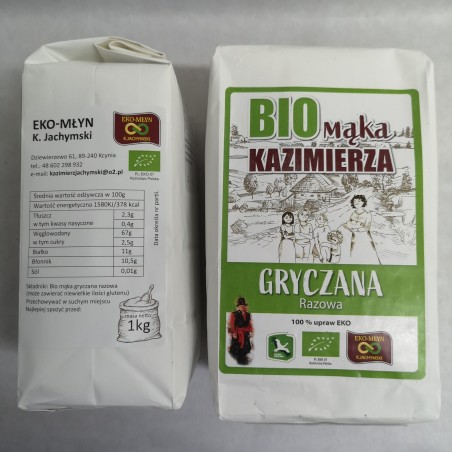 BIO mąka Kazimierza gryczana razowa (1 kg) - EKO-MŁYN Kazimierz Jachymski