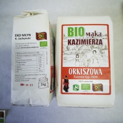 BIO mąka Kazimierza orkiszowa razowa typ 2000 (1 kg) - EKO-MŁYN Kazimierz Jachymski