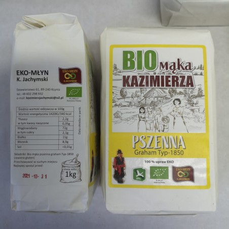 BIO mąka Kazimierza pszenna graham typ 1850 (1 kg) - EKO-MŁYN Kazimierz Jachymski