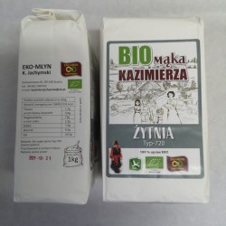 BIO mąka Kazimierza żytnia typ 720 (1 kg) - EKO-MŁYN Kazimierz Jachymski