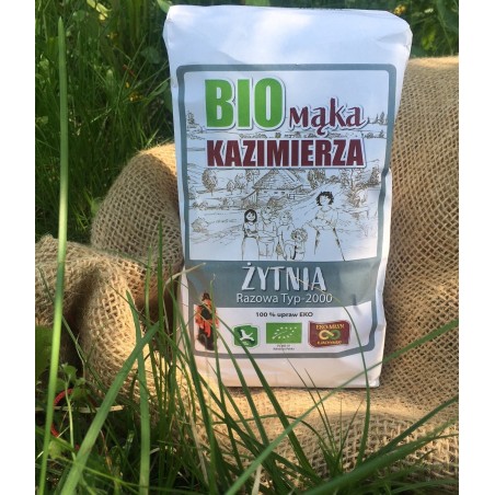 BIO mąka Kazimierza żytnia razowa typ 2000 (1 kg) - EKO-MŁYN Kazimierz Jachymski