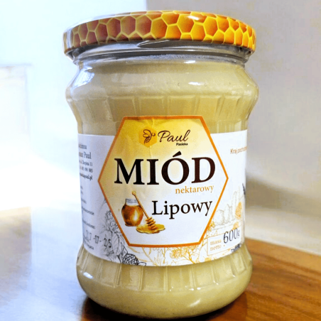 Miód nektarowy lipowy (600 g) - Pasieka Jacek i Tomasz Paul