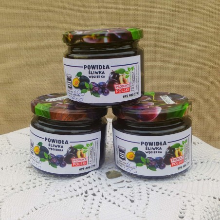 Powidła Śliwka Węgierka słodzone (330 ml) - Gospodarstwo Sadownicze E.M. Chabowscy